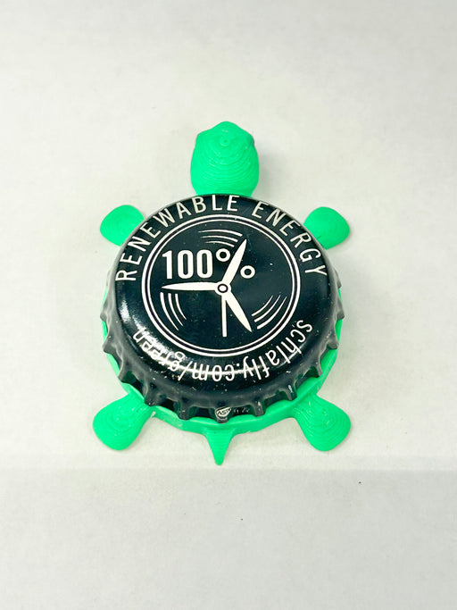 Schlafly (Renewable Energy) - Bottle Cap Magnet Turtle Shell Shocked Art