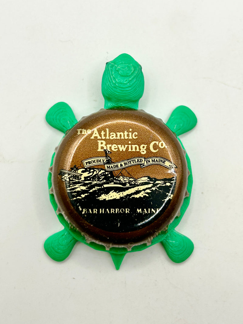 Atlantic Brewing Co (Vintage) - Bottle Cap Magnet Turtle Shell Shocked Art
