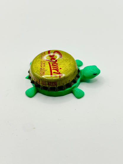 Squirt Soda (Vintage) - Bottle Cap Magnet Turtle Shell Shocked Art