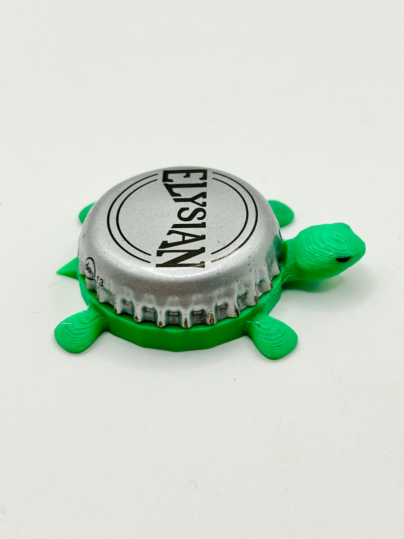 Elysian Brewing (Silver) - Bottle Cap Magnet Turtle Shell Shocked Art