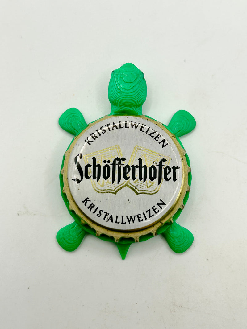 Schofferhofer (Kristallweizen) - Bottle Cap Magnet Turtle Shell Shocked Art