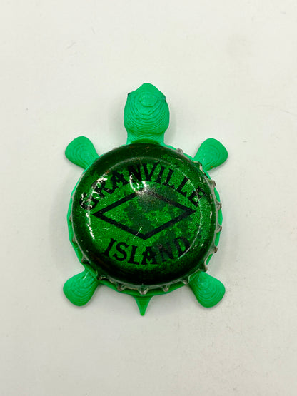 Granville Island Brewing (Green) - Bottle Cap Magnet Turtle Shell Shocked Art