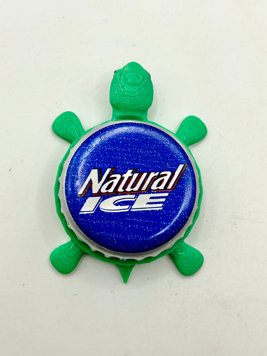 Natural Ice (Blue) - Bottle Cap Magnet Turtle Shell Shocked Art