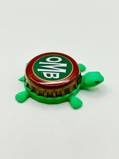 Olde Mecklenburg Brewing (OMB) - Bottle Cap Magnet Turtle Shell Shocked Art