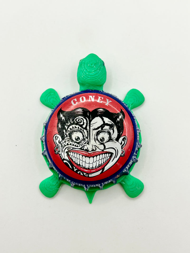 Shmaltz Brewing Coney Island - Bottle Cap Magnet Turtle Shell Shocked Art