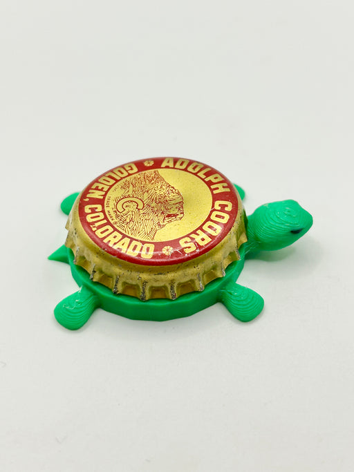 Adolph Coors - Bottle Cap Magnet Turtle Shell Shocked Art