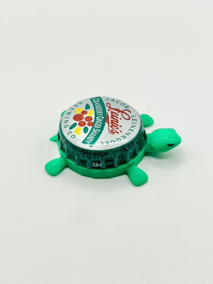 Leinenkugel's Cranberry Ginger Shandy (Green) - Bottle Cap Magnet Turtle Shell Shocked Art