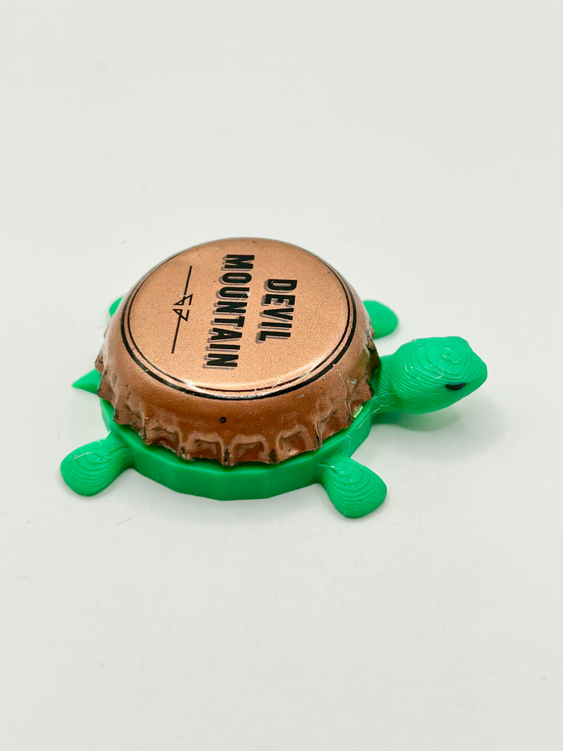 Devil Mountain Brewing - Bottle Cap Magnet Turtle Shell Shocked Art
