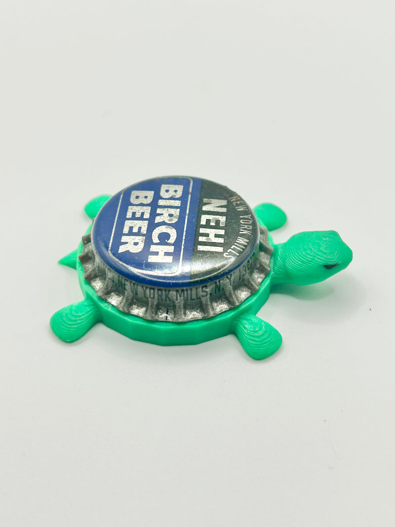 Nehi Birch Beer - Bottle Cap Magnet Turtle Shell Shocked Art