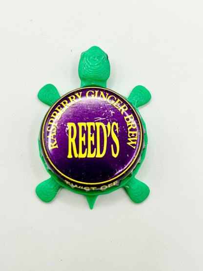 Reed’s Raspberry Ginger Brew - Bottle Cap Magnet Turtle Shell Shocked Art
