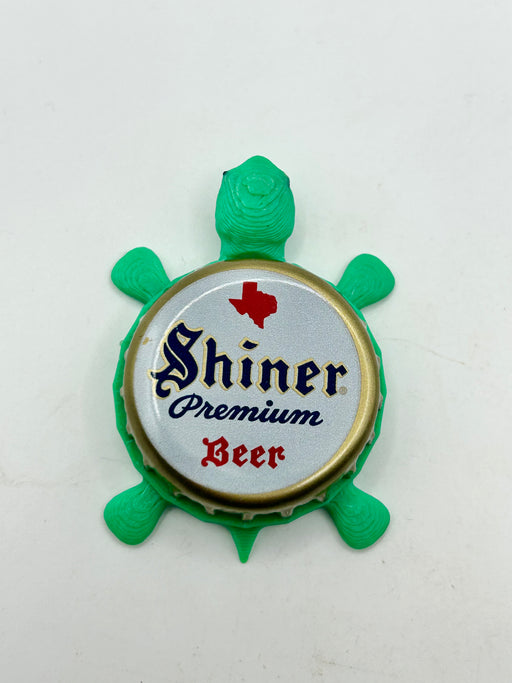 Shiner Premium Beer - Bottle Cap Magnet Turtle Shell Shocked Art