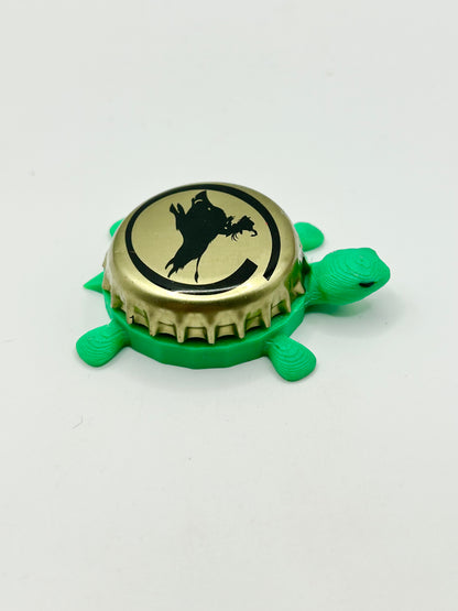 Wild Boar Brewing - Bottle Cap Magnet Turtle Shell Shocked Art