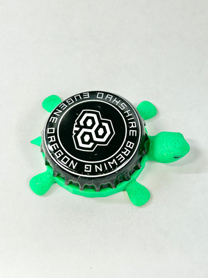 Oakshire Brewing - Bottle Cap Magnet Turtle Shell Shocked Art