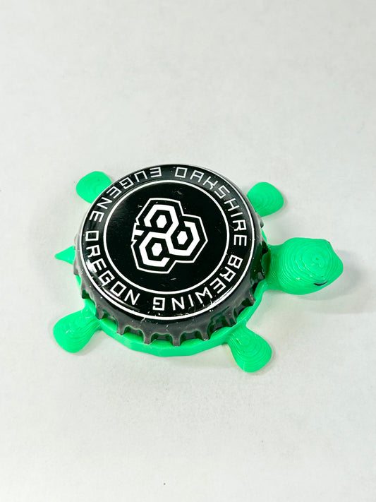 Oakshire Brewing - Bottle Cap Magnet Turtle
