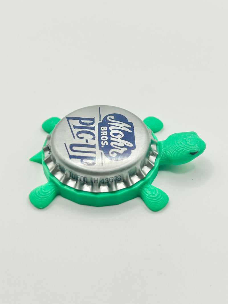 Mohr Bros Pic Up - Bottle Cap Magnet Turtle Shell Shocked Art
