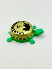 St John Brewers - Bottle Cap Magnet Turtle Shell Shocked Art