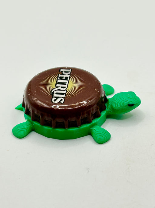 Petrus Beer (Vintage) - Bottle Cap Magnet Turtle Shell Shocked Art