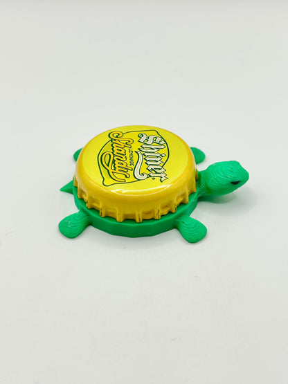 Shiner Lemonade Shandy - Bottle Cap Magnet Turtle Shell Shocked Art