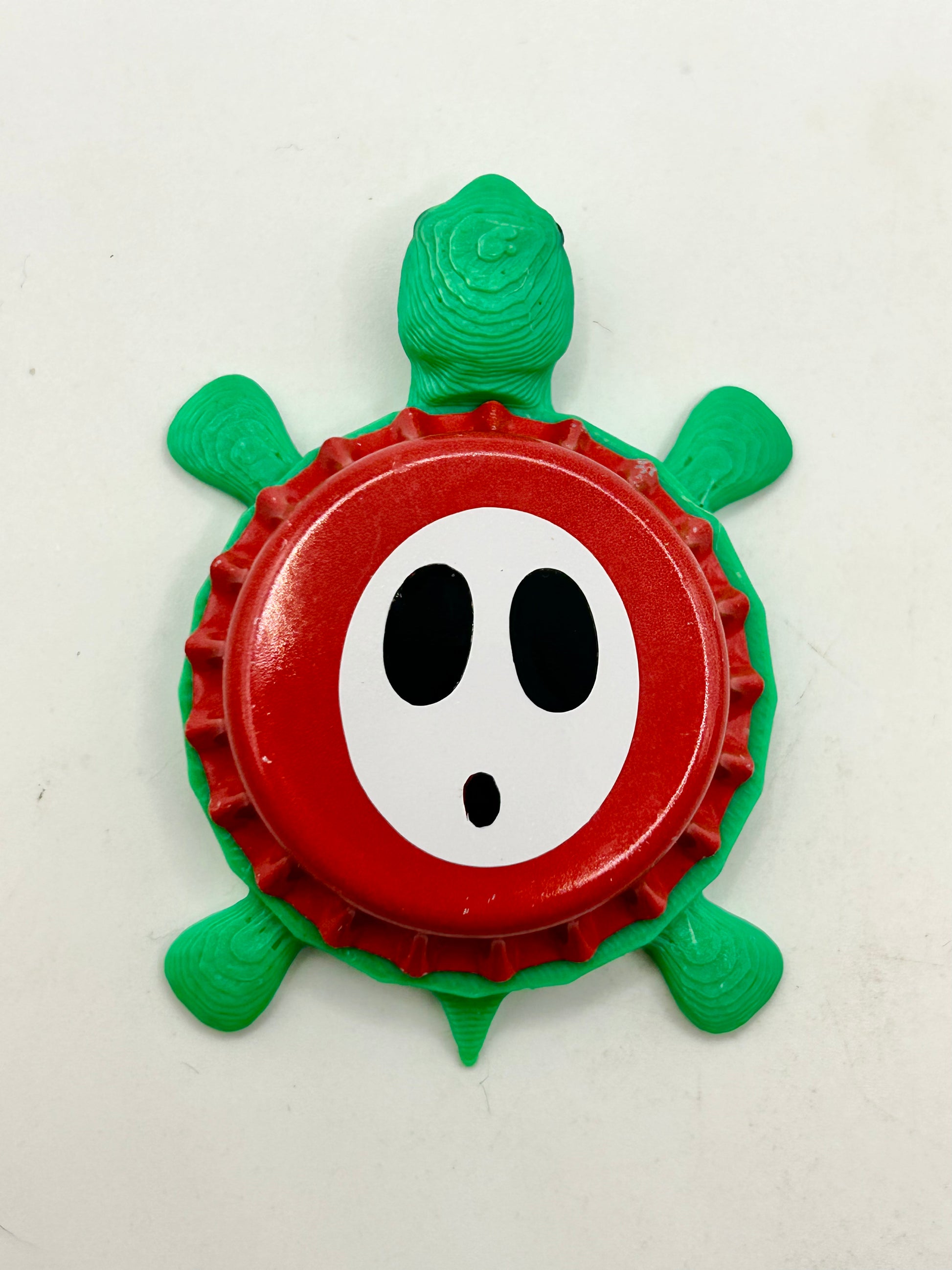 Shy Guy (Mario)- Bottle Cap Magnet Turtle Shell Shocked Art