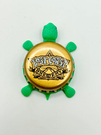 Lost Coast Brewery - Bottle Cap Magnet Turtle Shell Shocked Art