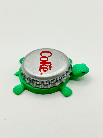 Diet Coke - Bottle Cap Magnet Turtle Shell Shocked Art