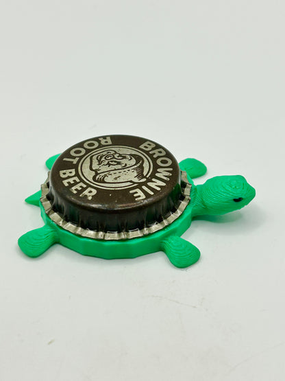 Brownie Root Beer (Vintage) - Bottle Cap Magnet Turtle Shell Shocked Art