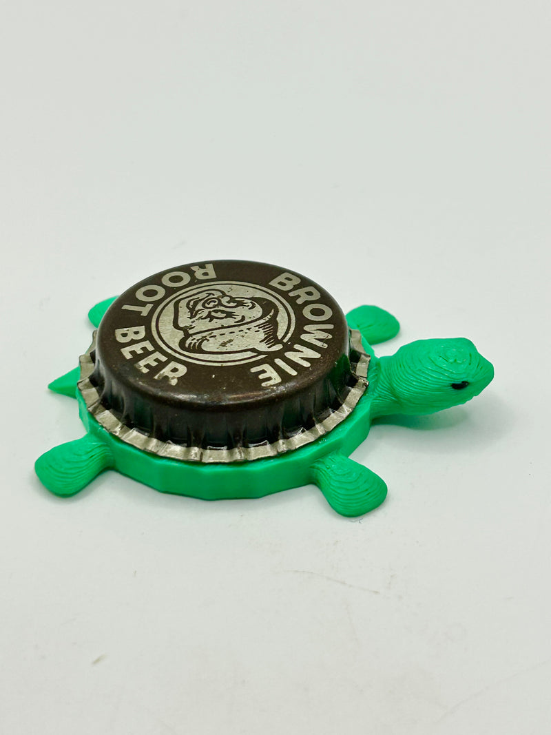 Brownie Root Beer (Vintage) - Bottle Cap Magnet Turtle Shell Shocked Art