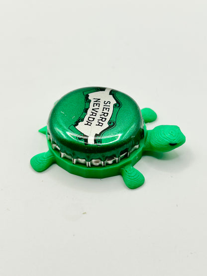 Sierra Nevada (Green Cap Vintage) - Bottle Cap Magnet Turtle Shell Shocked Art