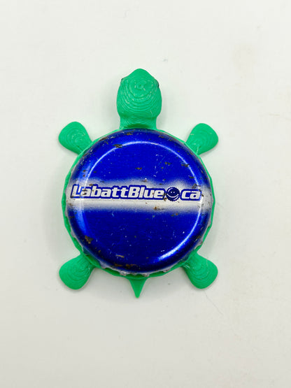 Labatt Blue (Canada) - Bottle Cap Magnet Turtle Shell Shocked Art