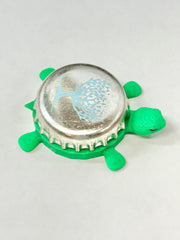 Fever Tree Ginger Beer (Silver, Light Blue) - Bottle Cap Magnet Turtle Shell Shocked Art