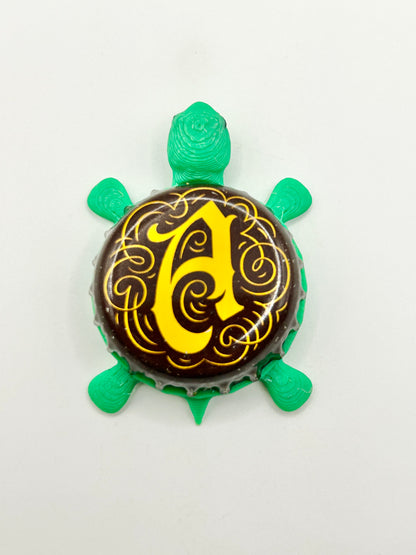 Almanac Beer Co (Letter A) - Bottle Cap Magnet Turtle Shell Shocked Art