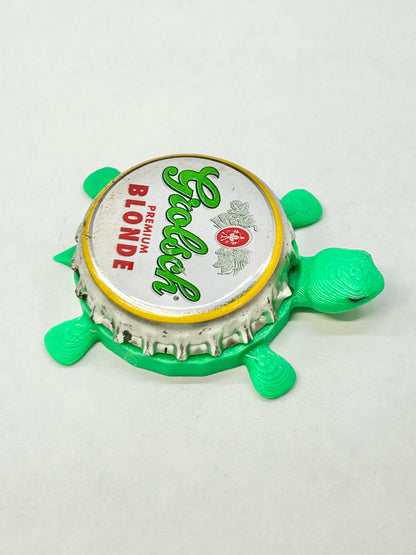 Grolsch Premium Blonde - Bottle Cap Magnet Turtle Shell Shocked Art