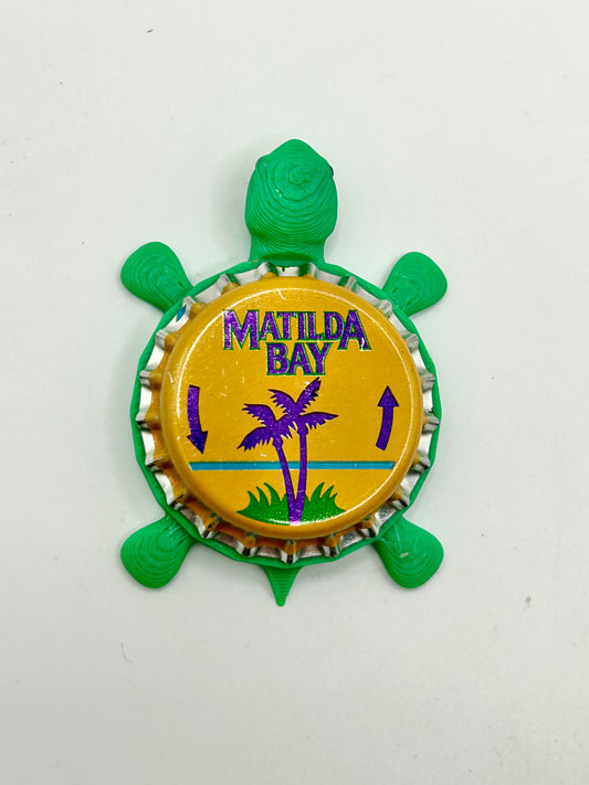 Matilda Bay - Bottle Cap Magnet Turtle Shell Shocked Art