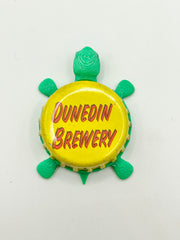 Dunedin Brewery - Bottle Cap Magnet Turtle Shell Shocked Art