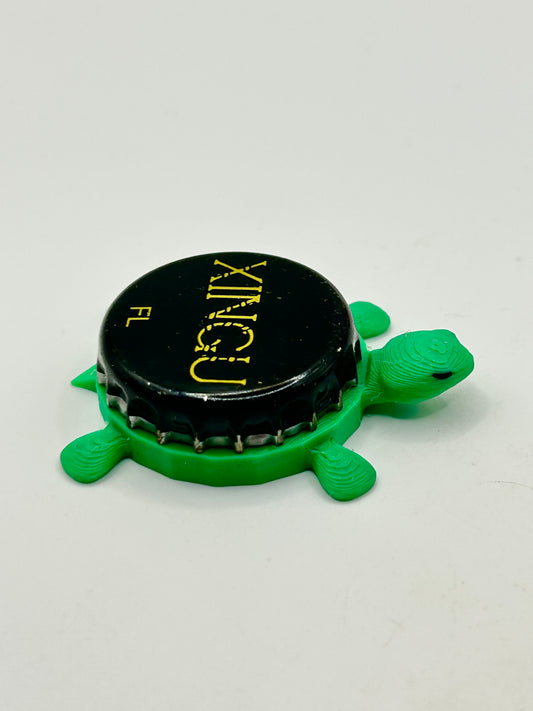 Xingu Black Beer, FL (Brazil) - Bottle Cap Magnet Turtle Shell Shocked Art