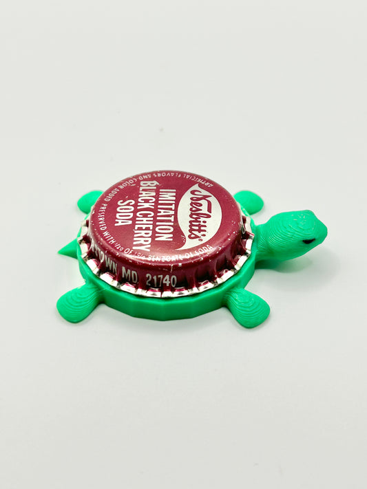 Nesbitt’s Black Cherry Soda - Bottle Cap Magnet Turtle