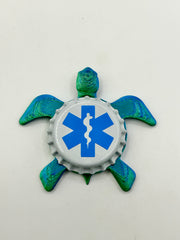 EMS - Sea Turtle Bottle Cap Magnet Shell Shocked Art