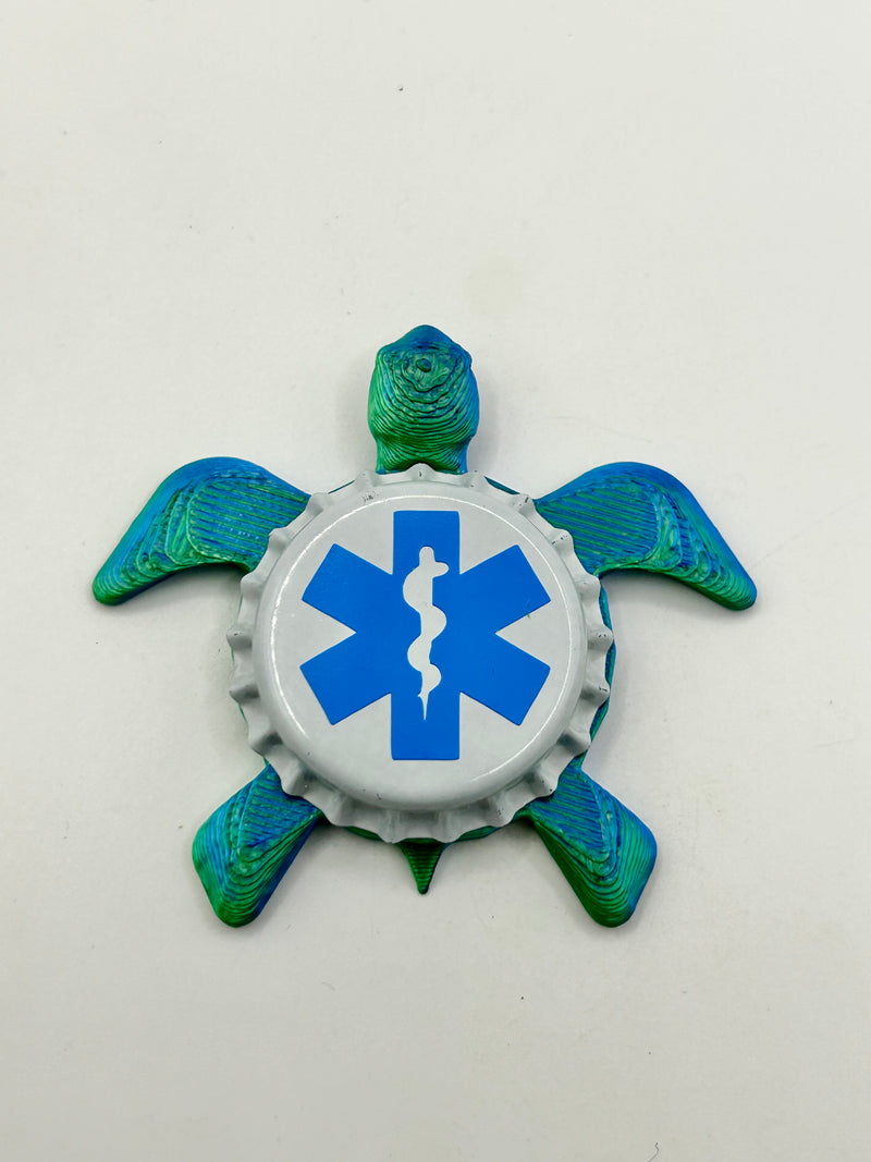 EMS - Sea Turtle Bottle Cap Magnet Shell Shocked Art