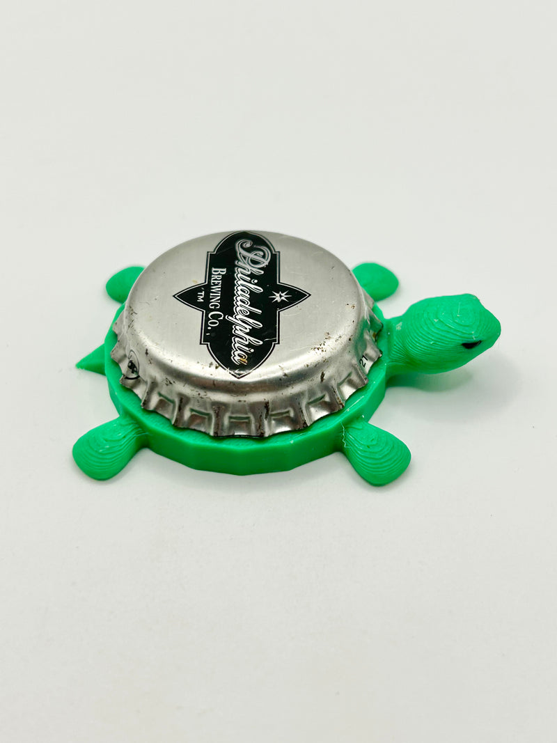 Philadelphia Brewing - Bottle Cap Magnet Turtle Shell Shocked Art