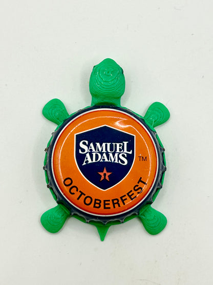 Sam Adams Octoberfest (Blue/Orange) - Bottle Cap Magnet Turtle Shell Shocked Art