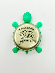 Bear Republic - Bottle Cap Magnet Turtle Shell Shocked Art