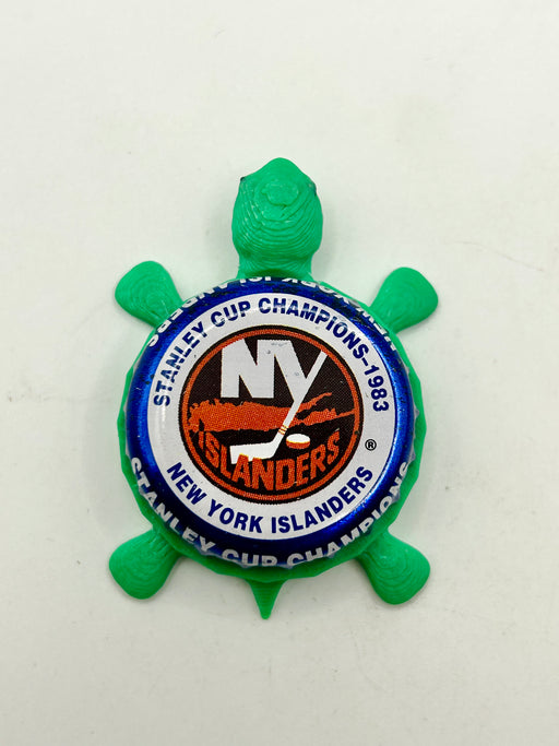 New York Islanders Stanley Cup Champions (1983) - Bottle Cap Magnet Turtle Shell Shocked Art