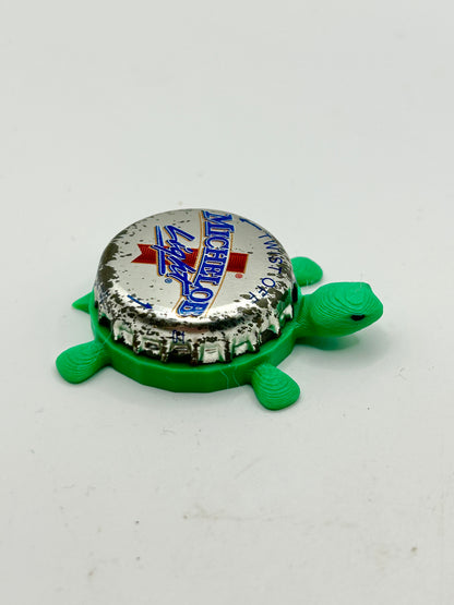 Michelob Light - Bottle Cap Magnet Turtle Shell Shocked Art