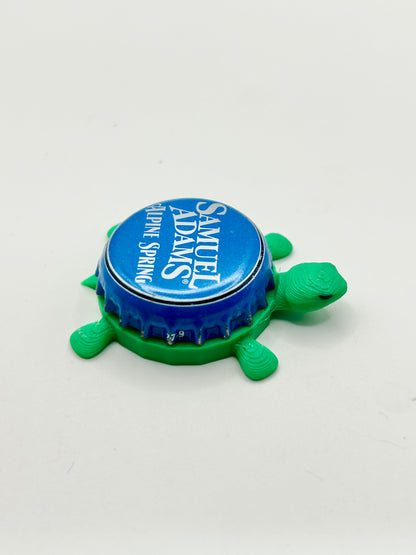 Sam Adams Alpine Spring - Bottle Cap Magnet Turtle Shell Shocked Art