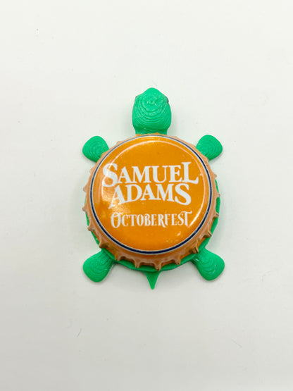 Sam Adams Octoberfest (All Orange) - Bottle Cap Magnet Turtle Shell Shocked Art