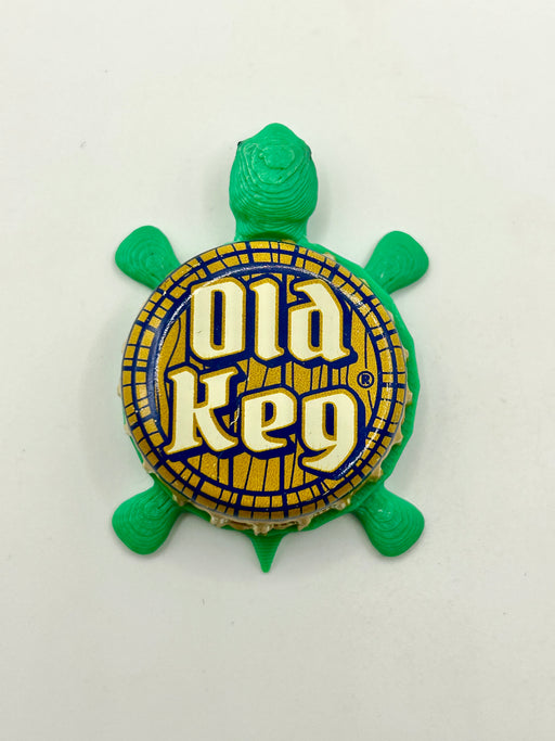Old Keg - Bottle Cap Magnet Turtle Shell Shocked Art