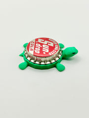 Sun Drop Cola - Bottle Cap Magnet Turtle Shell Shocked Art