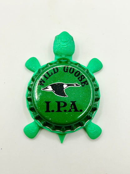 Wild Goose IPA - Bottle Cap Magnet Turtle Shell Shocked Art