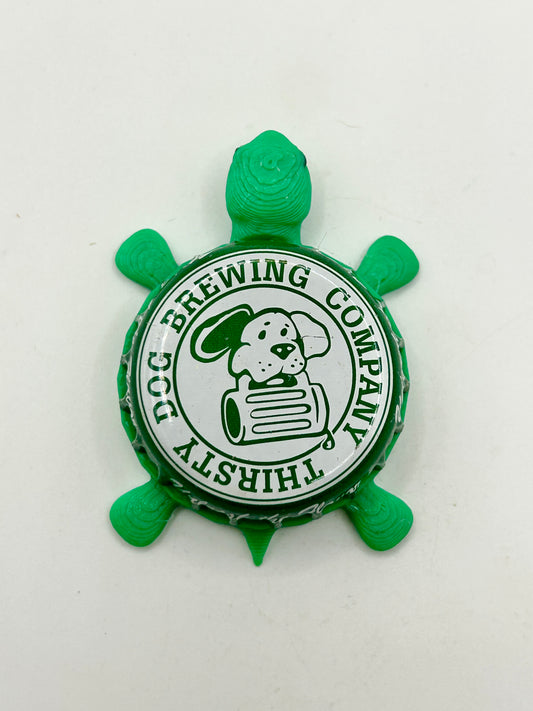 Thirsty Dog Brewing Co. (Dark Green) - Bottle Cap Magnet Turtle
