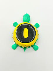 Omission Beer (Yellow) - Bottle Cap Magnet Turtle Shell Shocked Art
